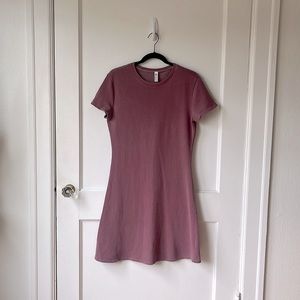 American Apparel Mauve French Terry Tee Shirt Dress